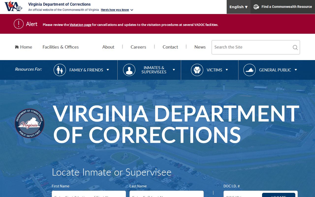 Meadowbrook residents directory Virginia Department of Corrections locator
