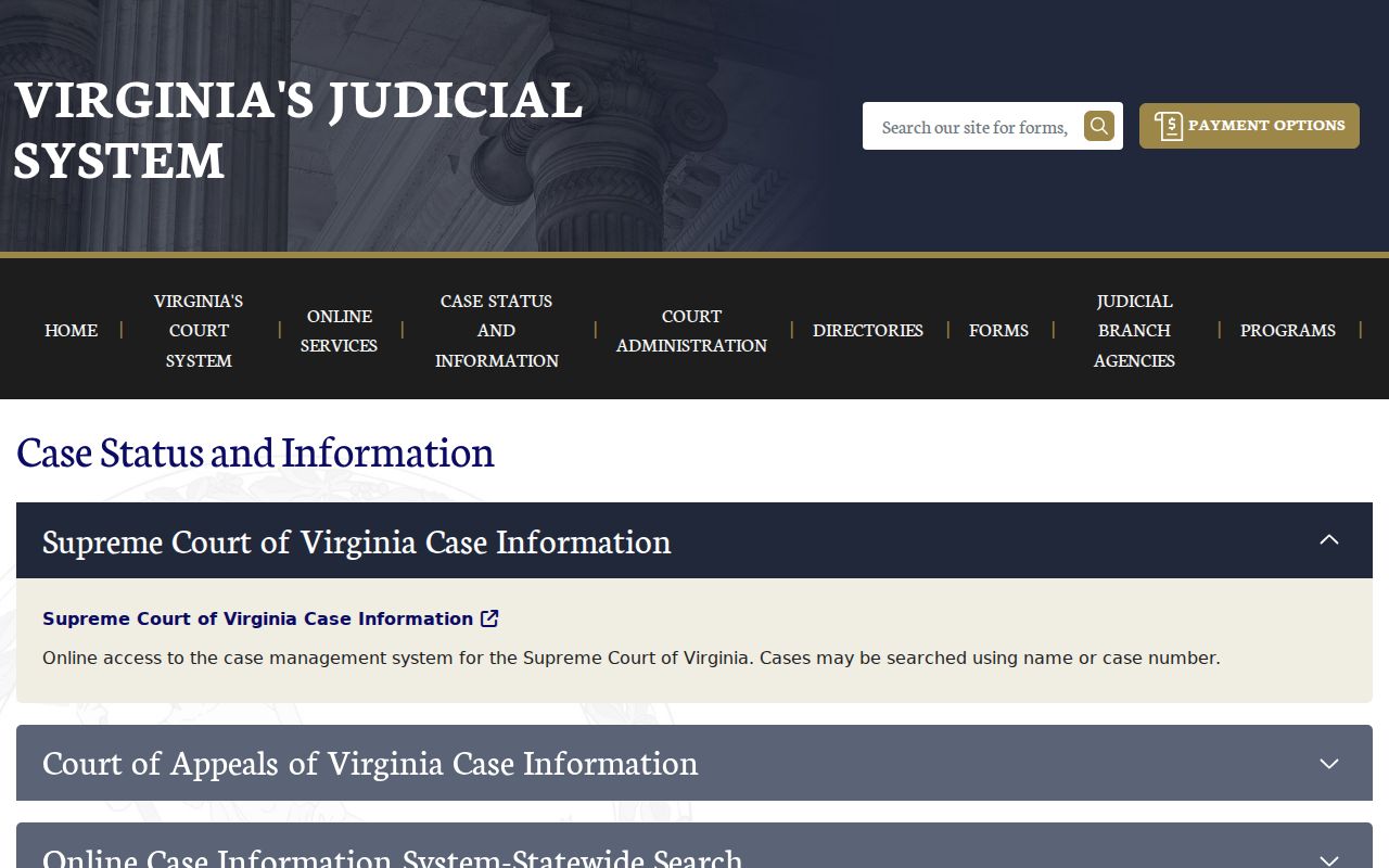 Meadowbrook resident lookup Virginia court case search paths