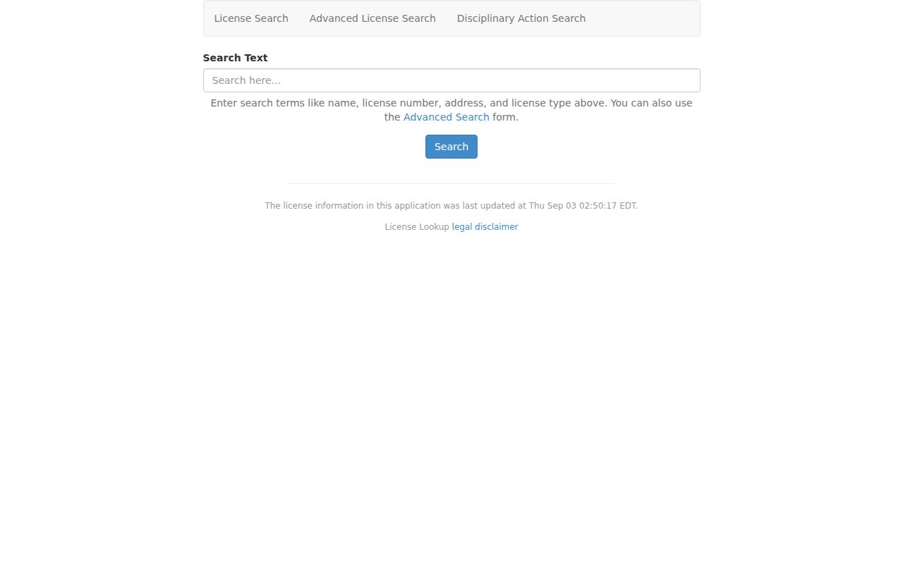 Meadowbrook resident lookup Virginia DPOR license search